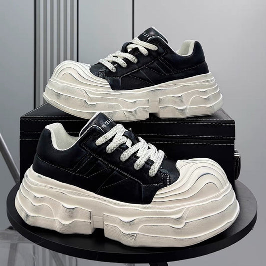 Simple monochrome platform sneakers  HL3286