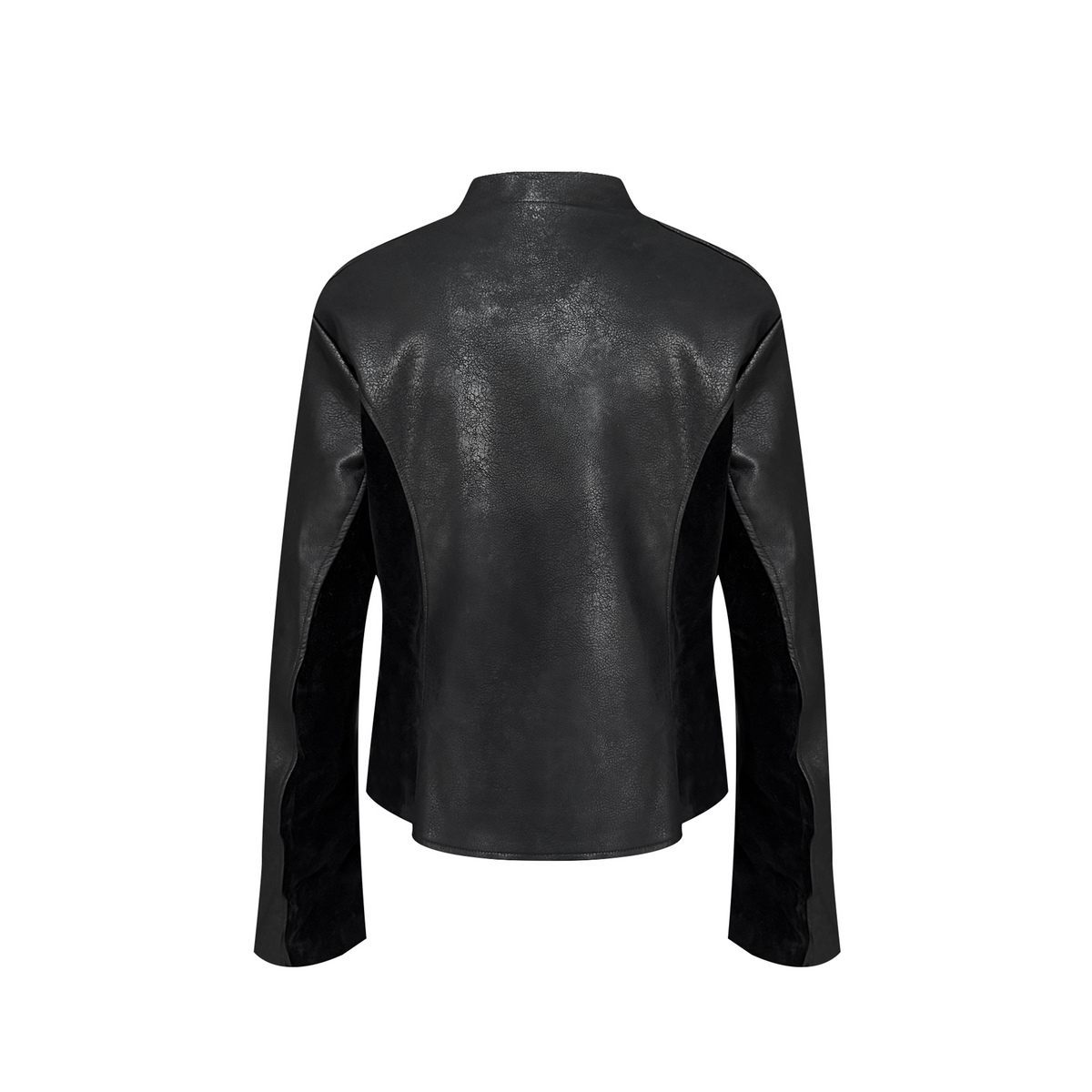 TH4SWE Retro Ornate Buckled Faux Leather Jacket