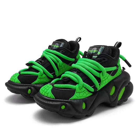 Multi different color dull color gimmick wide sneakers  HL3153