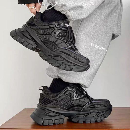 Upper with textured sole design, platform dad sneakers  HL3246