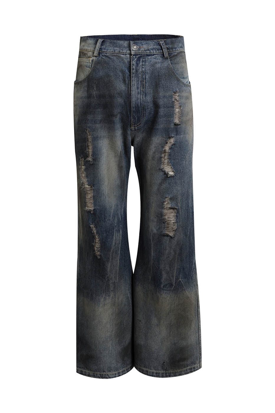 DND4DES Distressed Dusty Flared Jeans