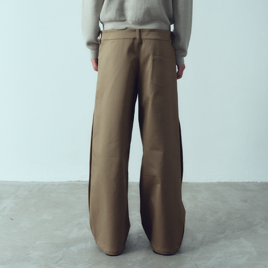 KADAKADA Dual-Waist Contrast Panel Trousers
