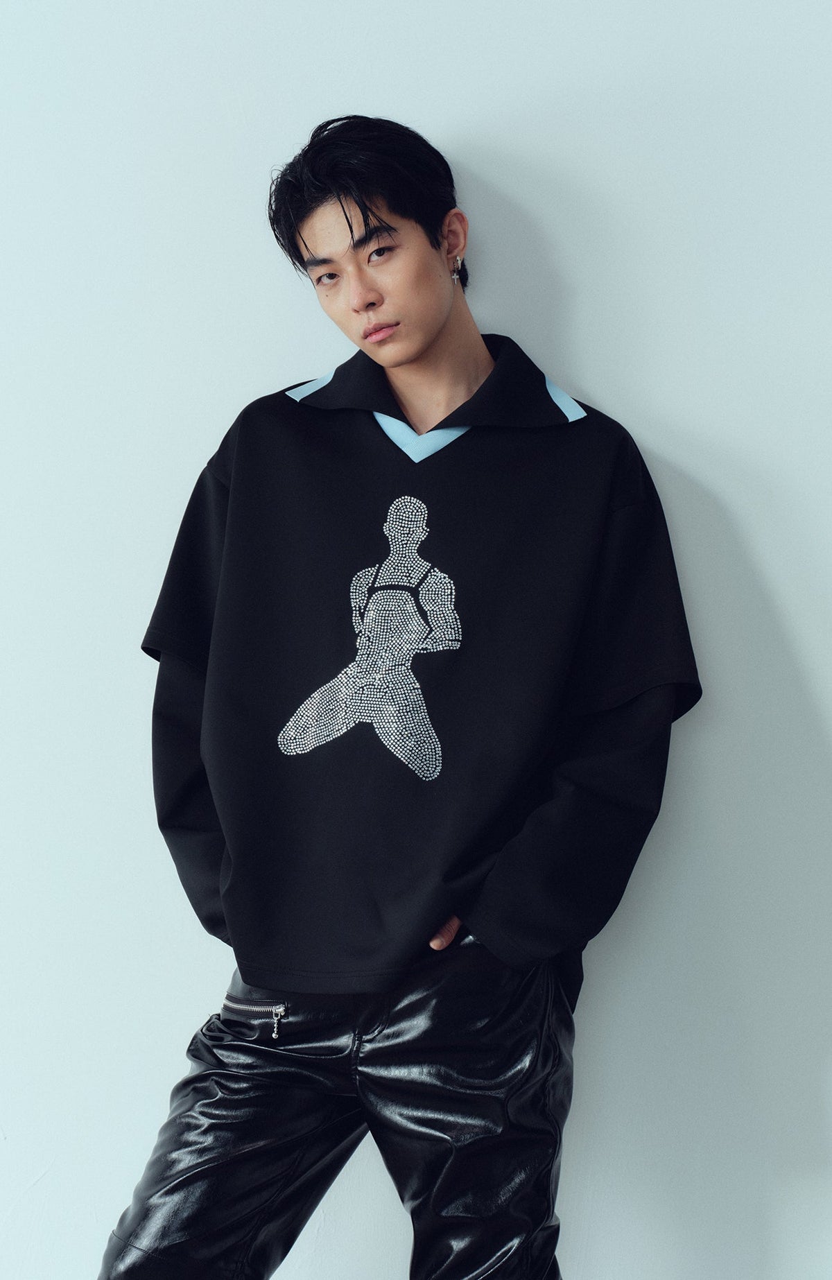 KADAKADA Diamond Graphic Layered Jersey