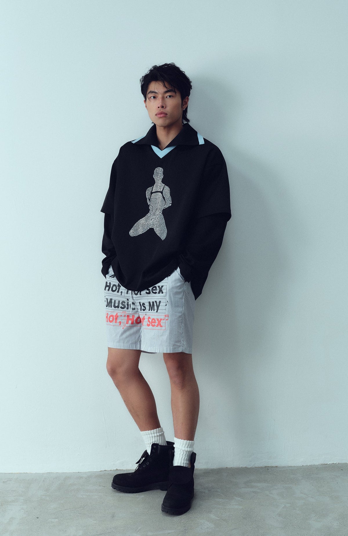 KADAKADA Diamond Graphic Layered Jersey