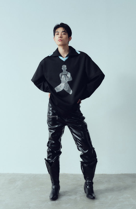 KADAKADA Diamond Graphic Layered Jersey