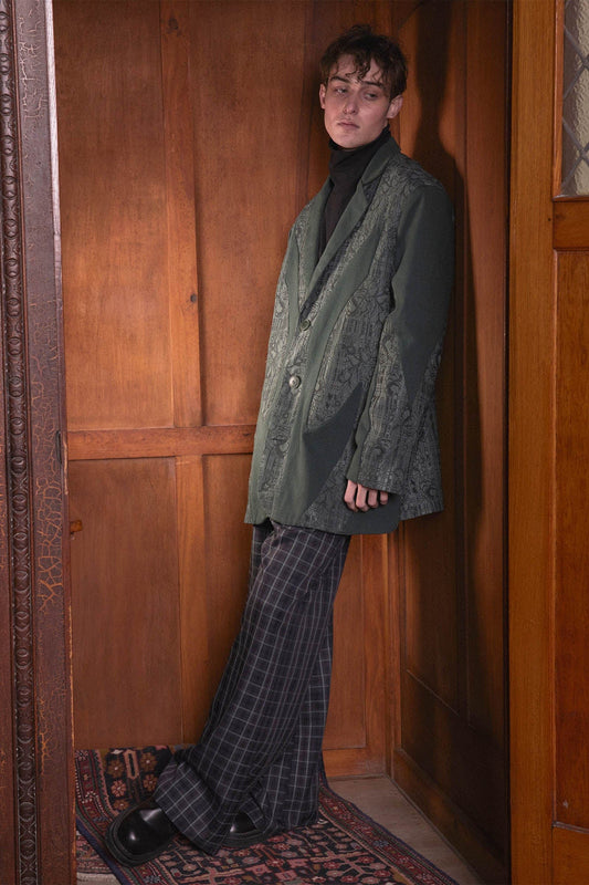 KADAKADA Floral Lace Patchwork Blazer