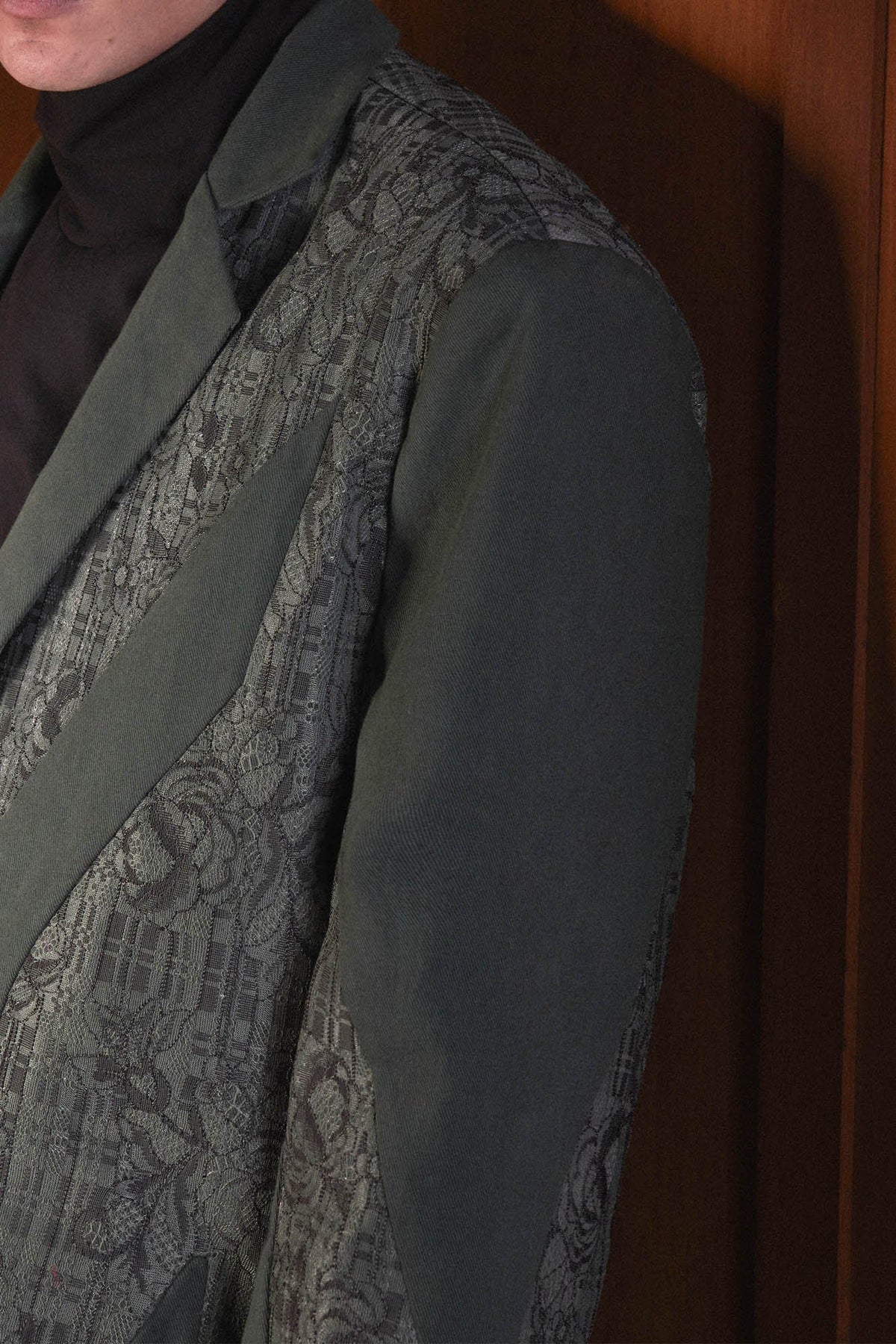 KADAKADA Floral Lace Patchwork Blazer