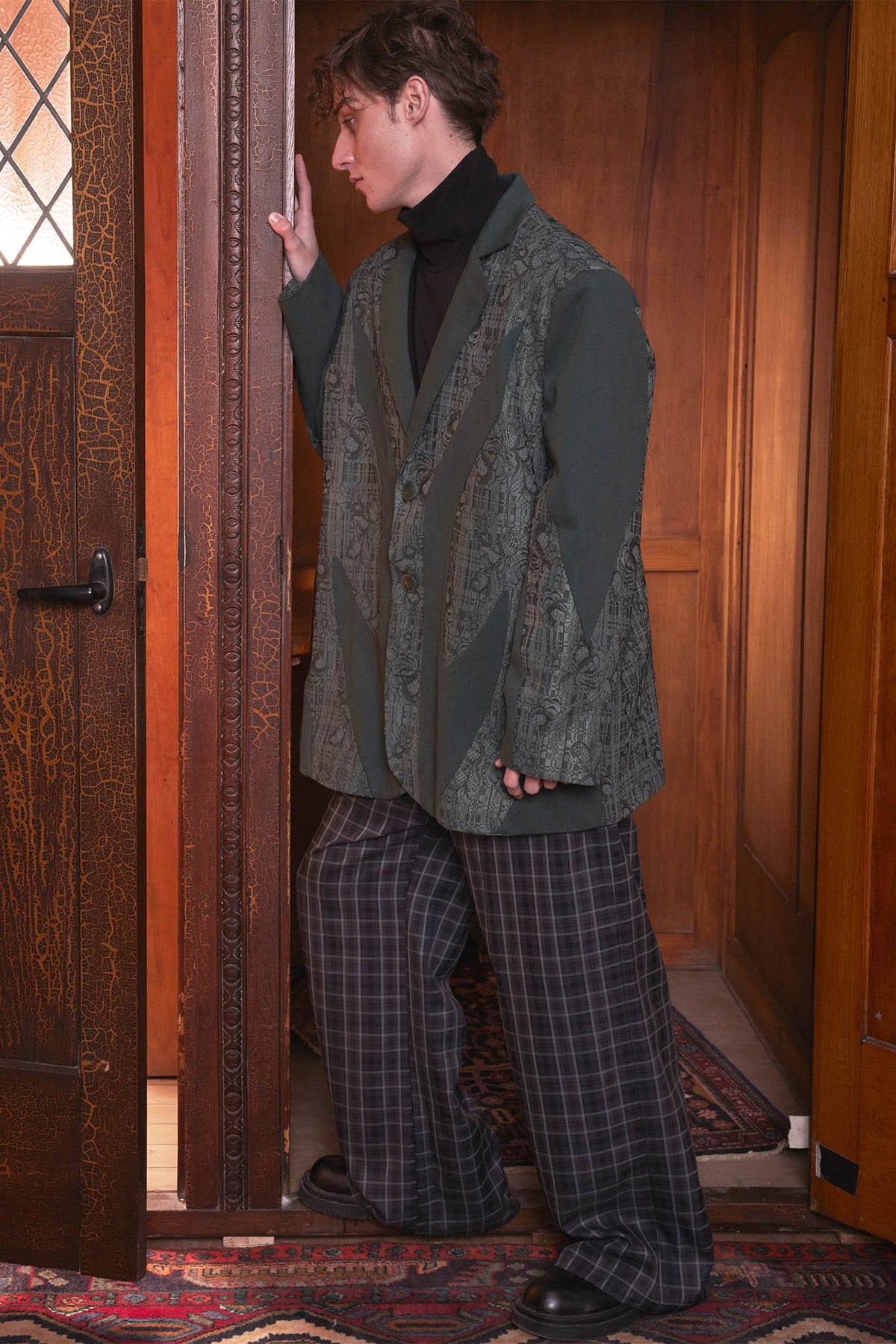 KADAKADA Floral Lace Patchwork Blazer