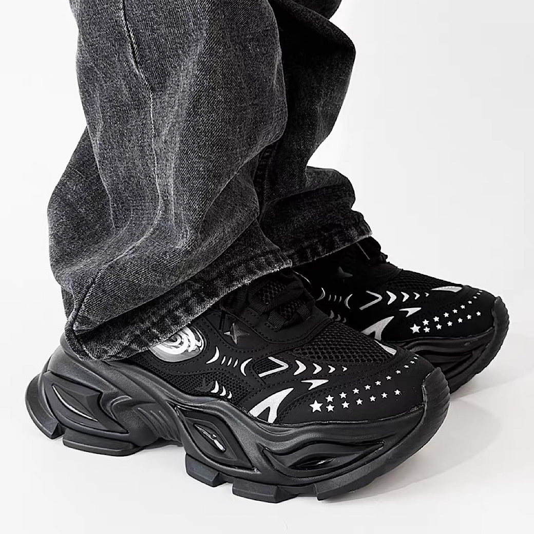 Marble Point Design Platform Casual Sneakers