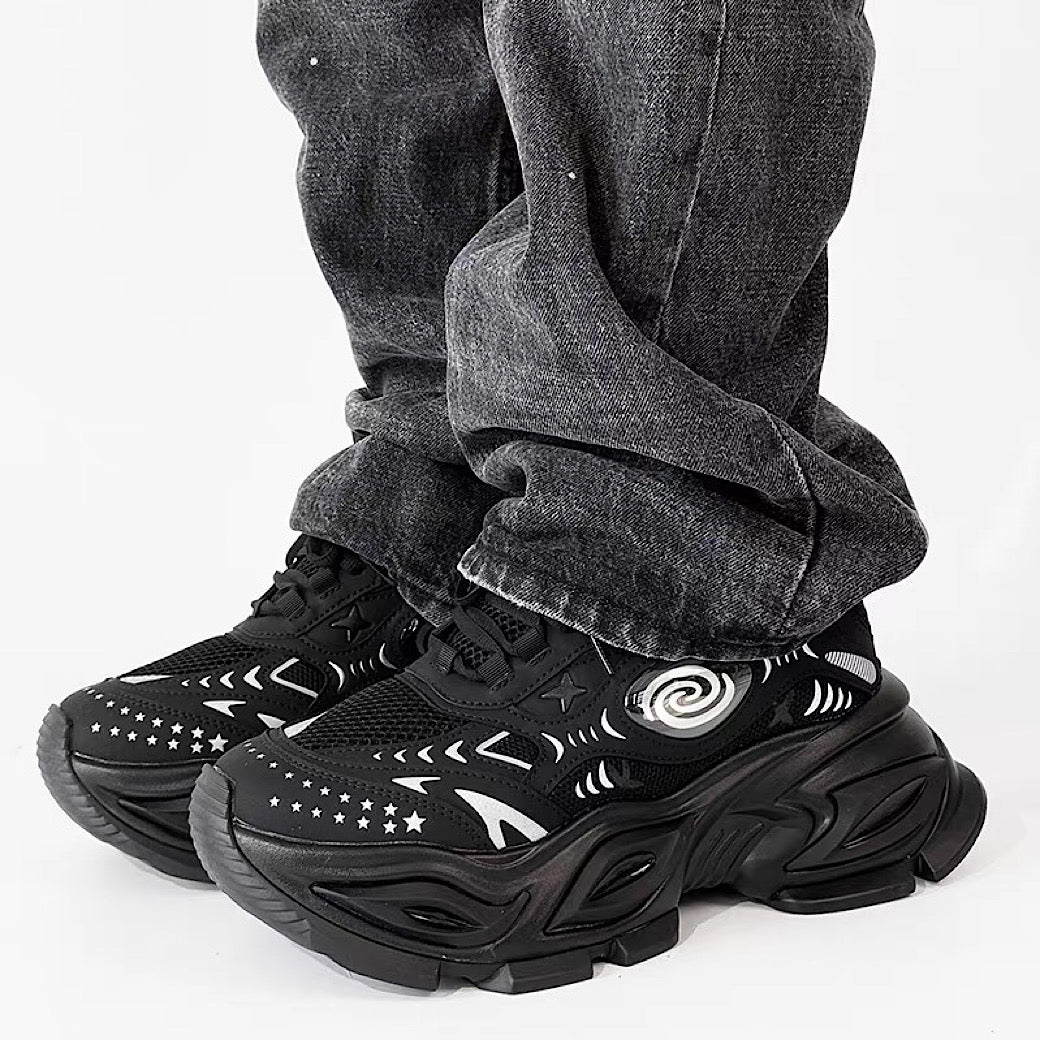 Marble Point Design Platform Casual Sneakers
