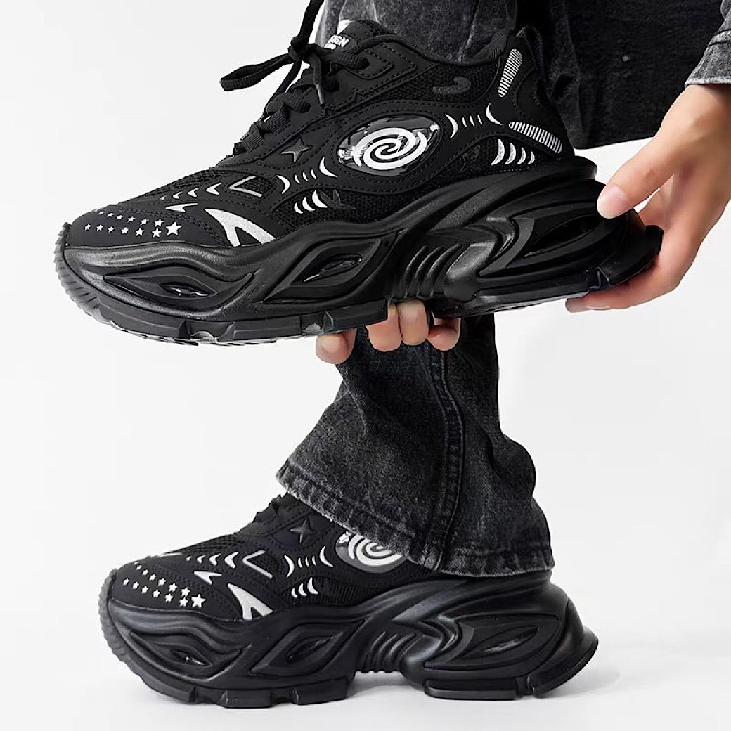 Marble Point Design Platform Casual Sneakers