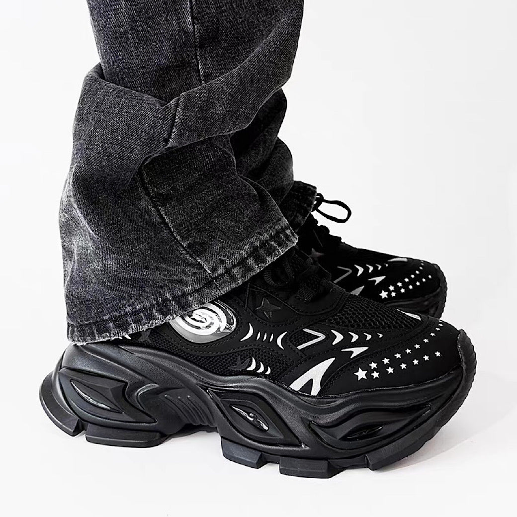 Marble Point Design Platform Casual Sneakers