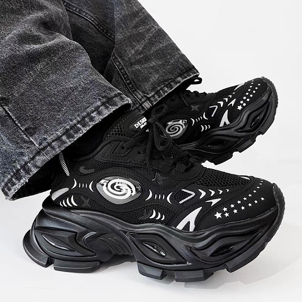 Marble Point Design Platform Casual Sneakers