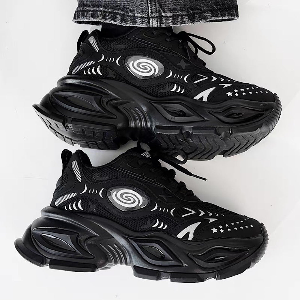 Marble Point Design Platform Casual Sneakers