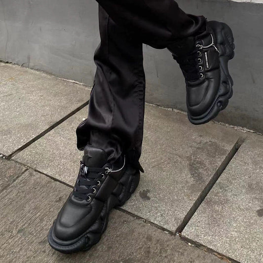 Rubber Simple Design Chain Plus Platform Sneakers  HL3259
