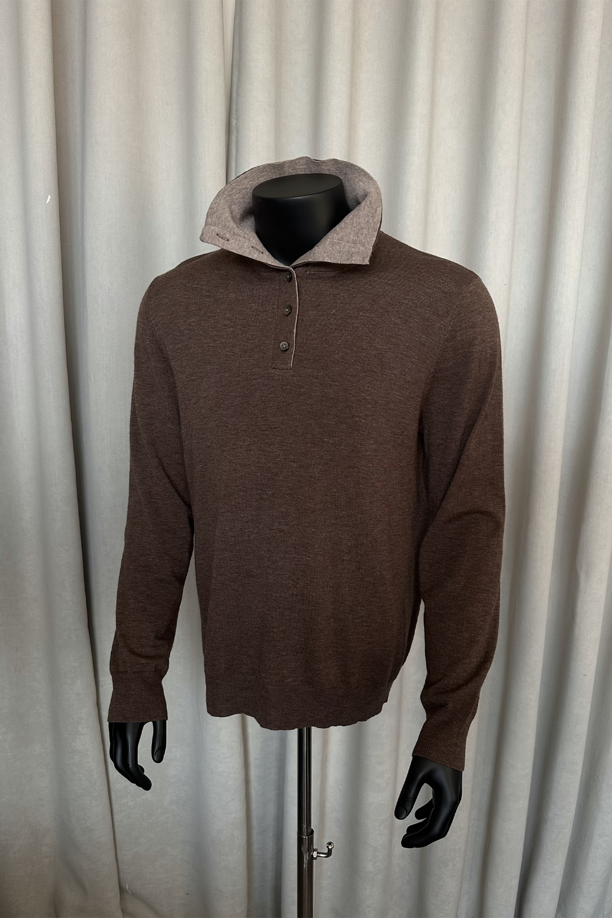 KREATE Double-Collar Wool-Blend Knit Polo