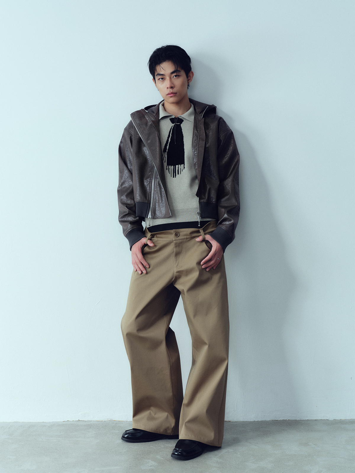 KADAKADA Tie-Jacquard Wool-Blend Sweater