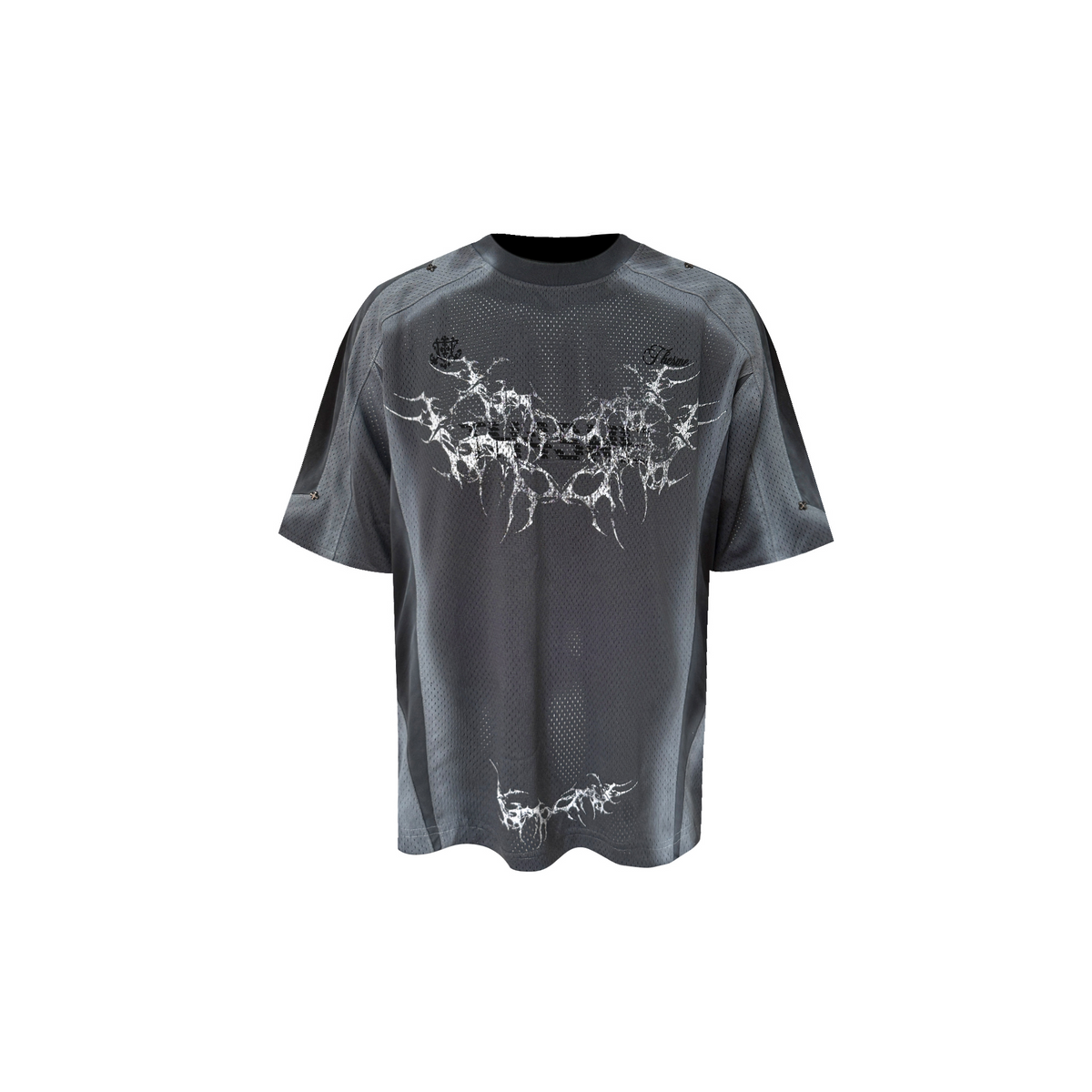 TH4SWE Washed Thorn Graphic Studded T Shirt
