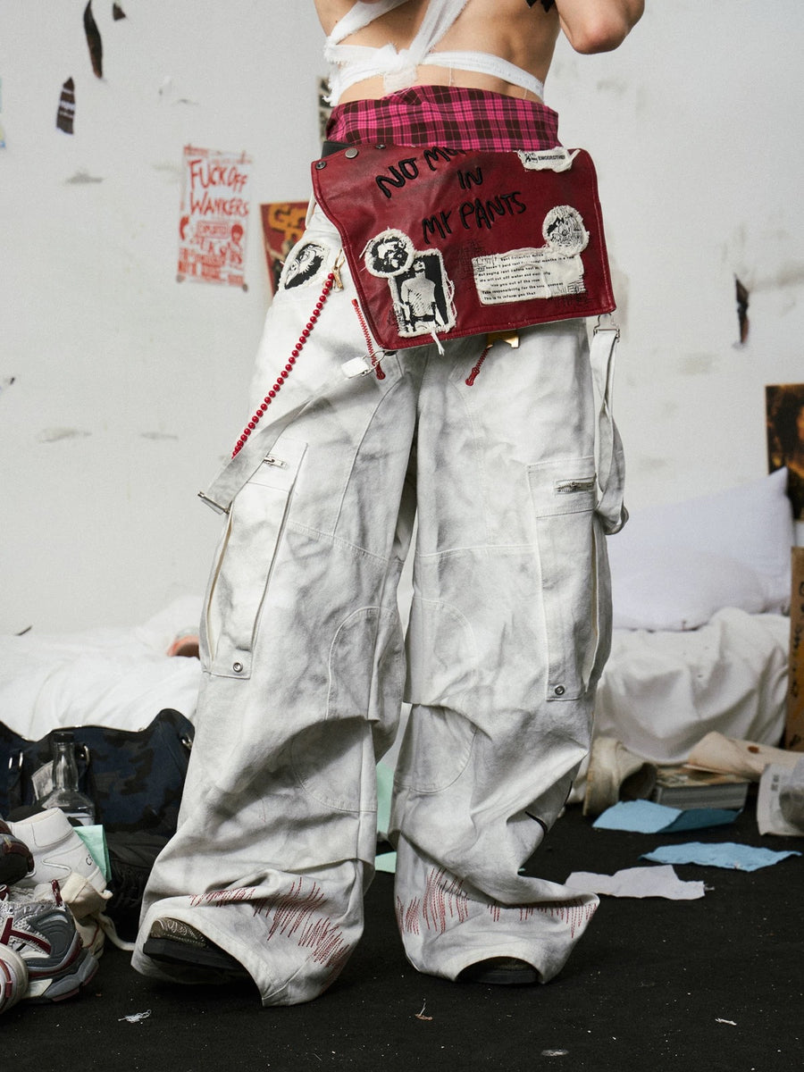Removable Wide-Leg Overall Pants [ID: XXXX]