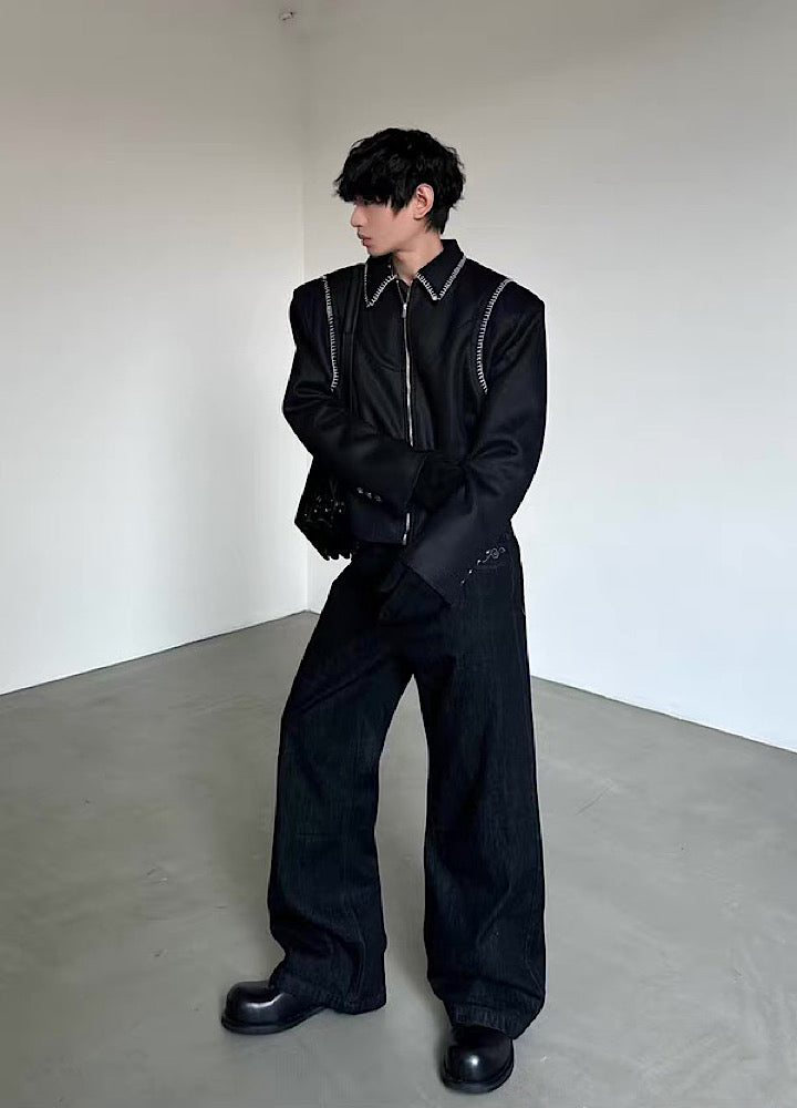 【MARTHENAUT】Glossy black dad sole simple design sneakers