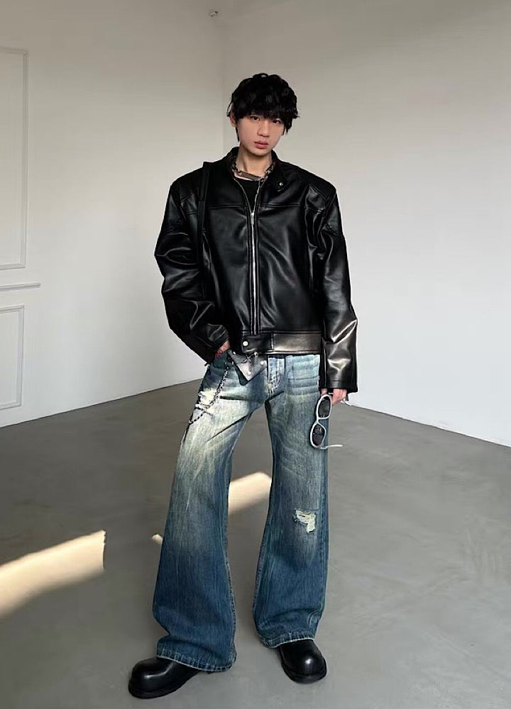 【MARTHENAUT】Glossy black dad sole simple design sneakers