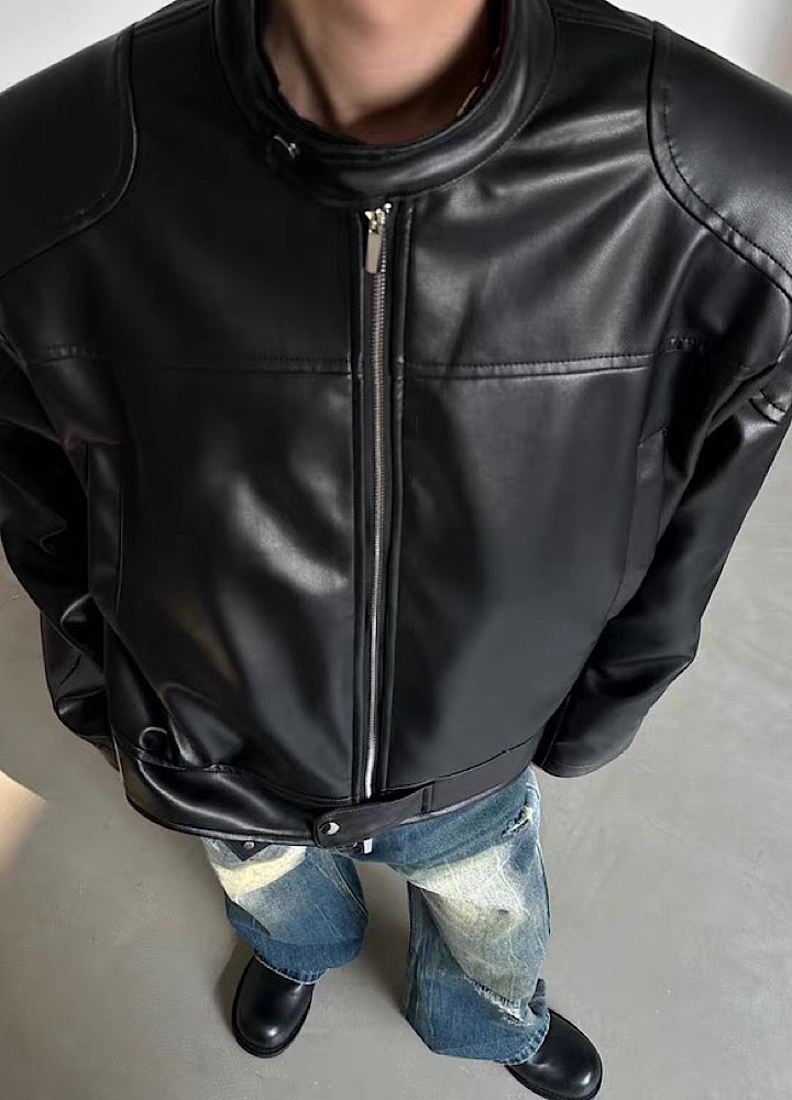 【MARTHENAUT】Glossy black dad sole simple design sneakers
