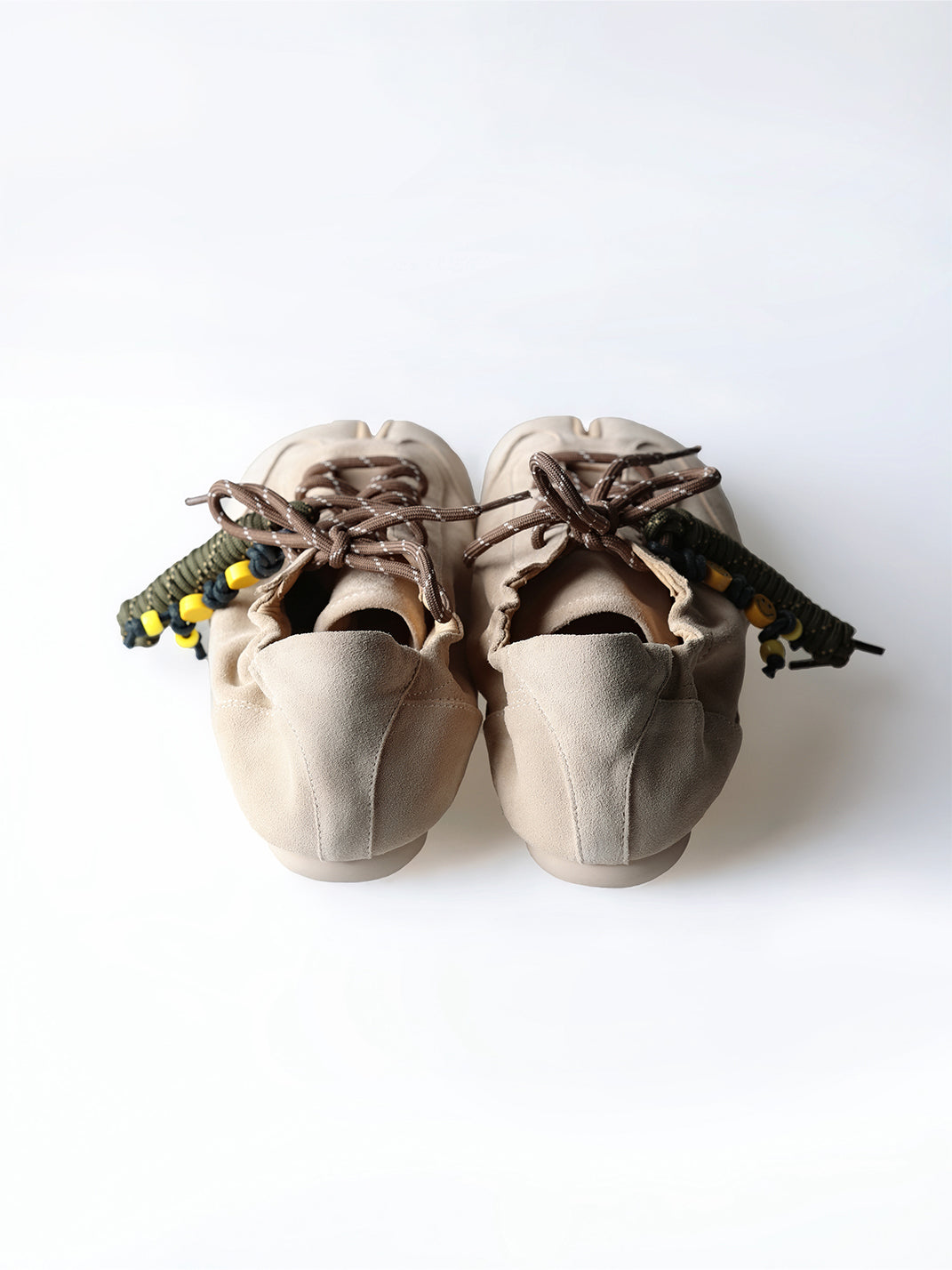 Khaki Suede Thin-Sole Tabi Sneakers