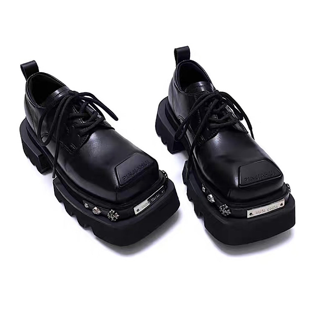 Silver point sole design platform upper style sneaker boots  HL3226