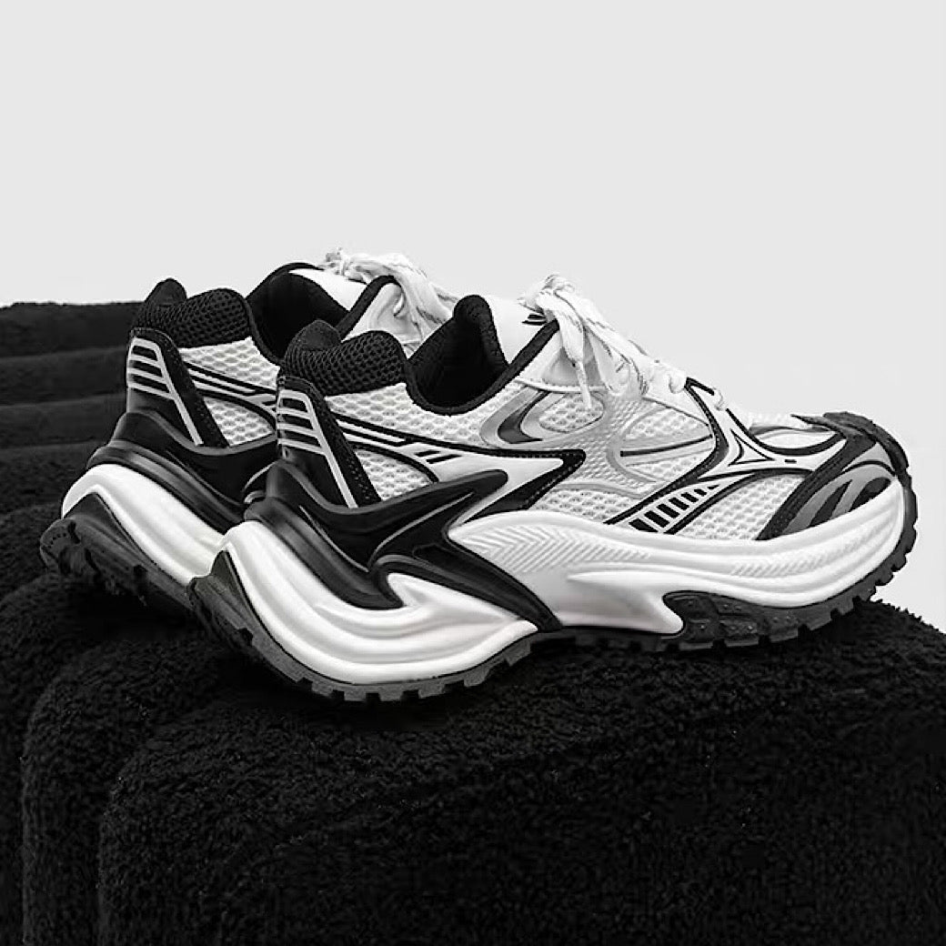 Mechanical sporty style platform sneakers