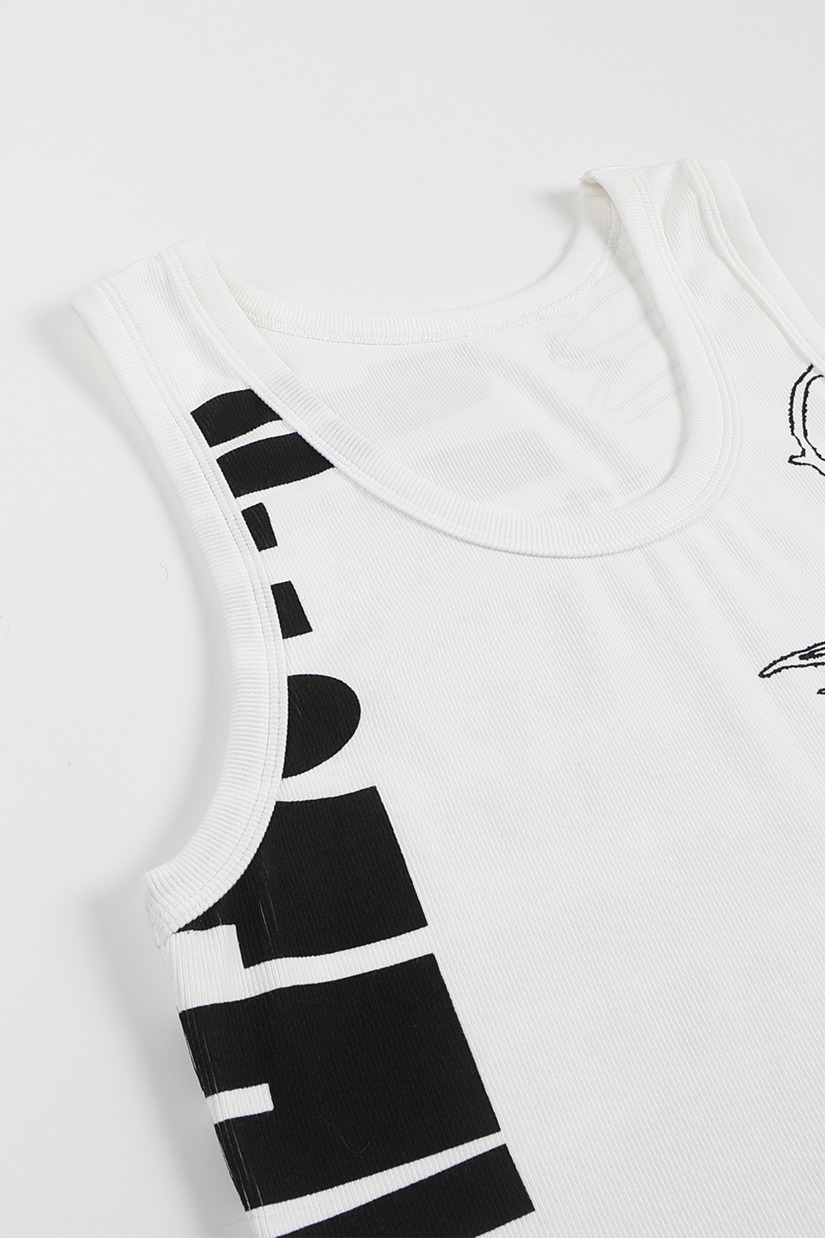 WHISTLEHUNTER Graffiti Ribbed Tank Top