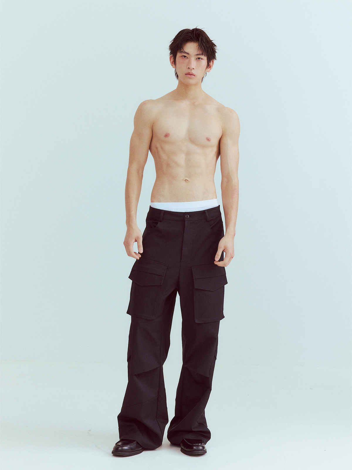 KADAKADA Paneled Wide-Leg Cargo Pants
