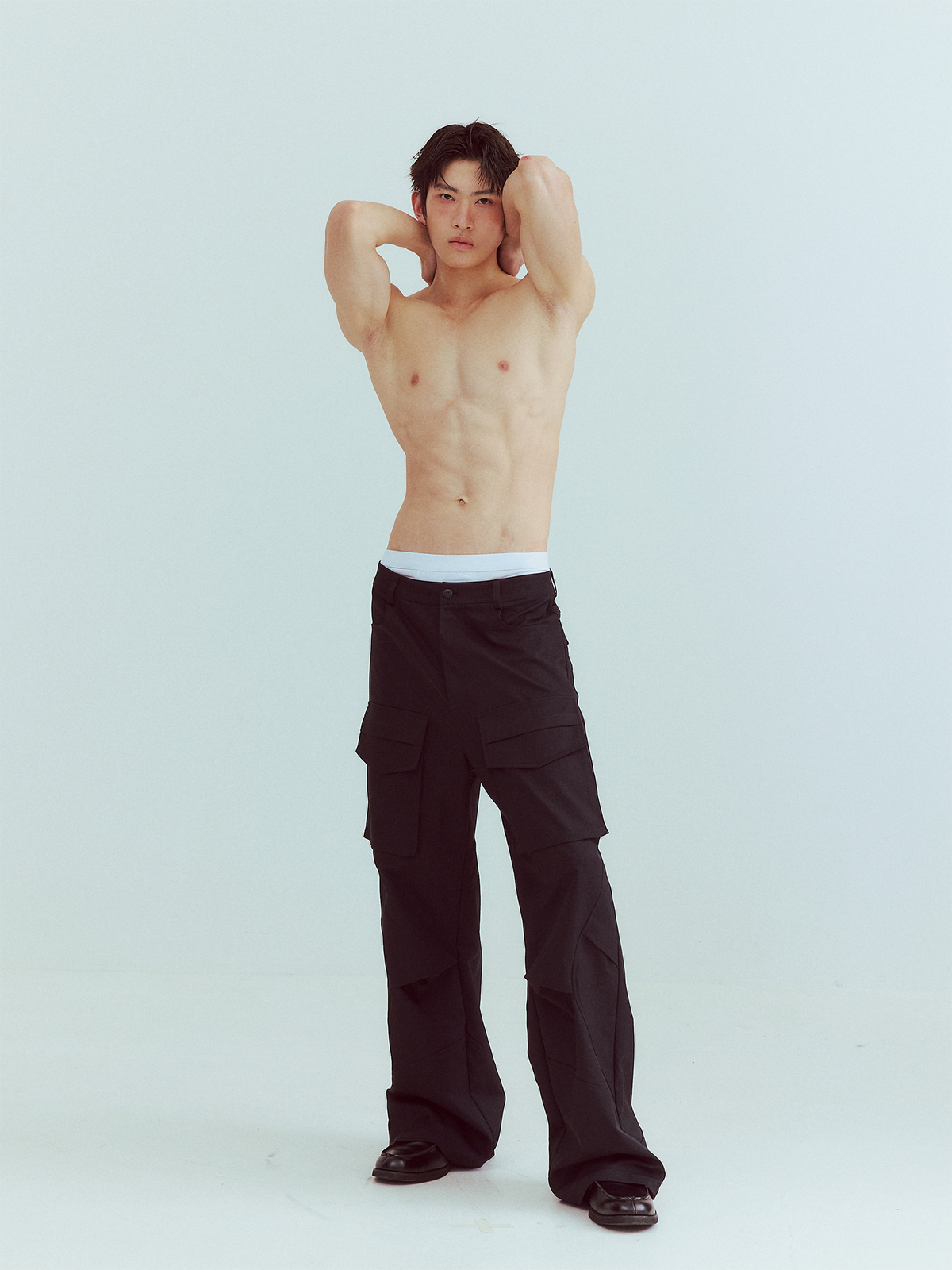 KADAKADA Paneled Wide-Leg Cargo Pants