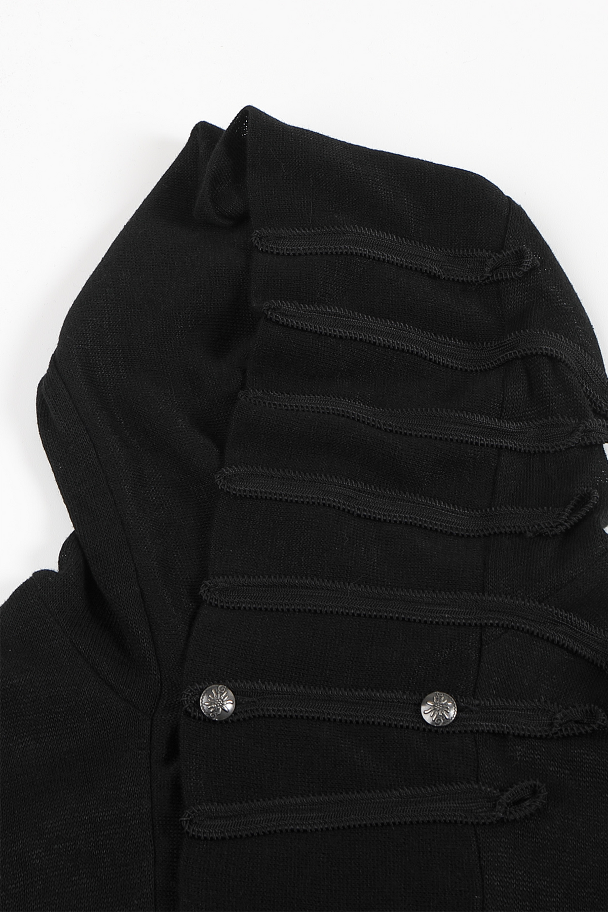 WHISTLEHUNTER Military Tape-Trim Hooded Cardigan