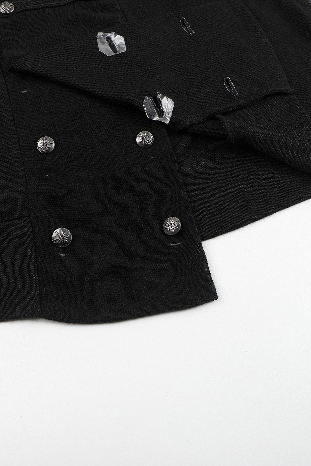 WHISTLEHUNTER Military Tape-Trim Hooded Cardigan