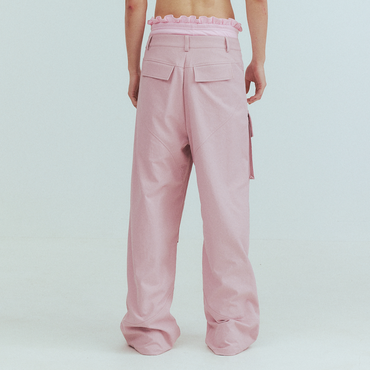 KADAKADA Paneled Wide-Leg Cargo Pants