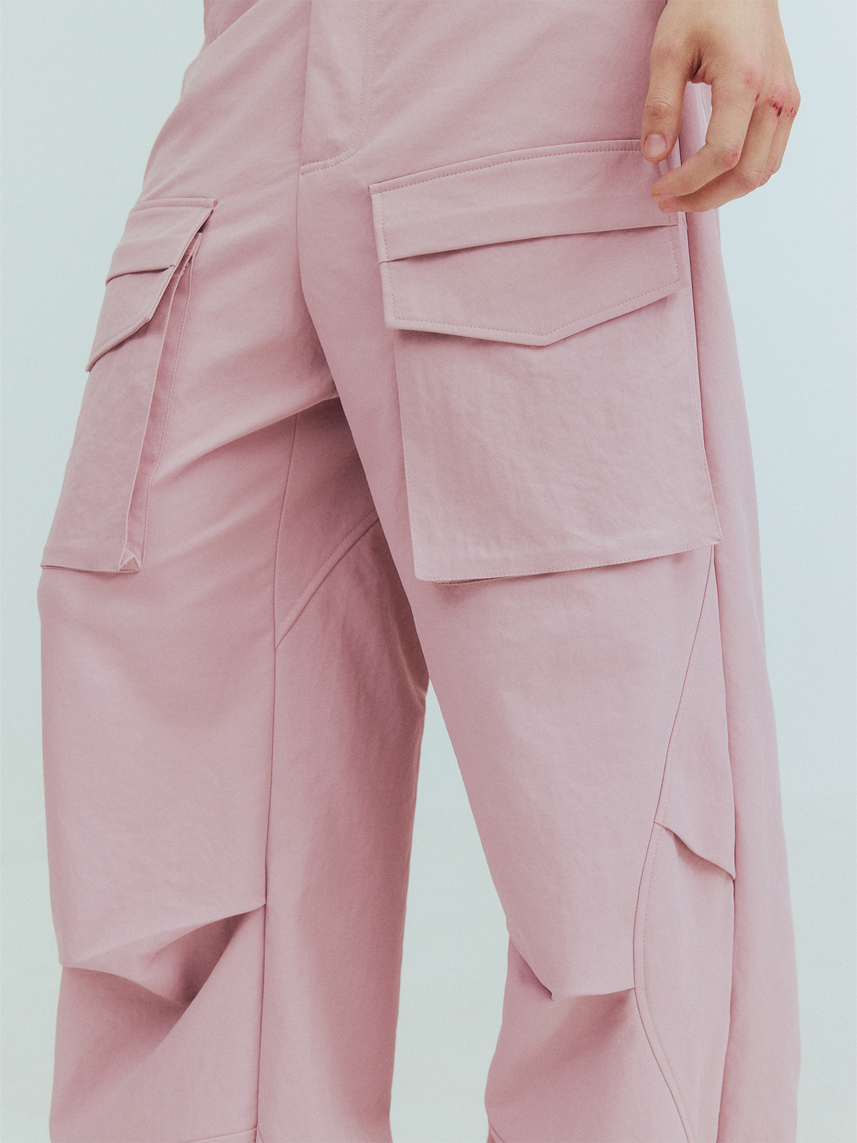KADAKADA Paneled Wide-Leg Cargo Pants