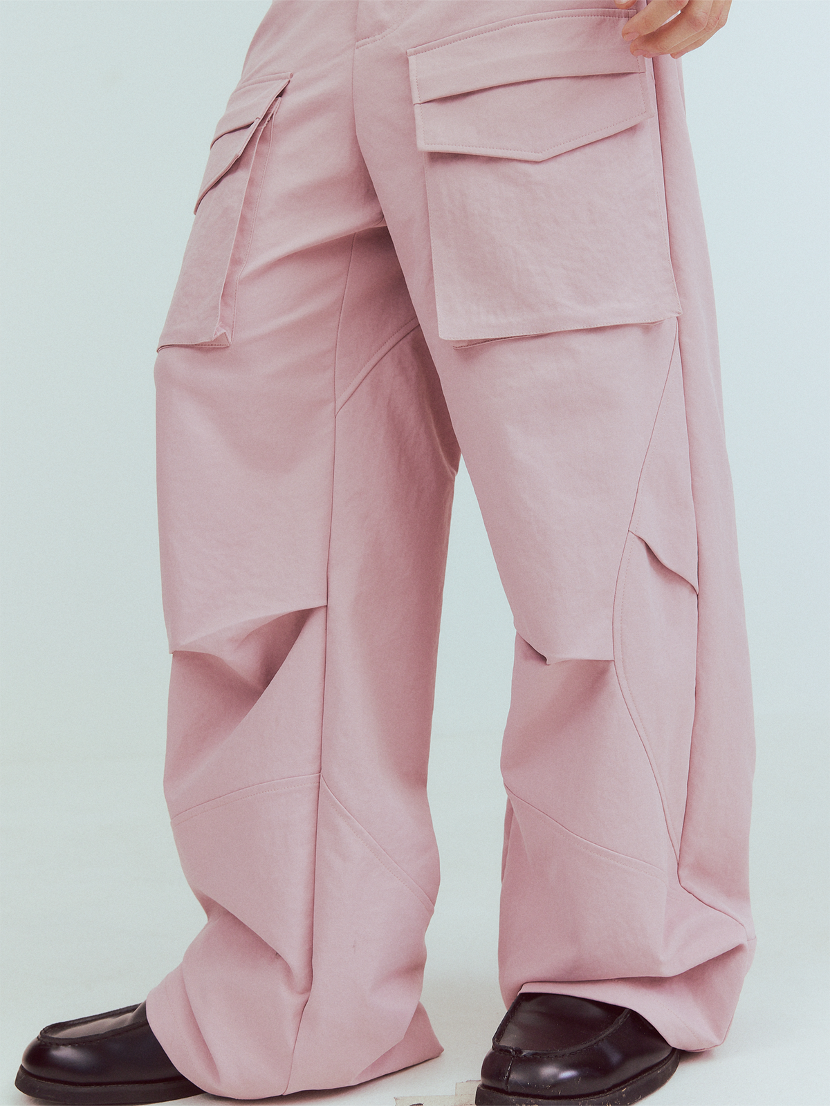 KADAKADA Paneled Wide-Leg Cargo Pants