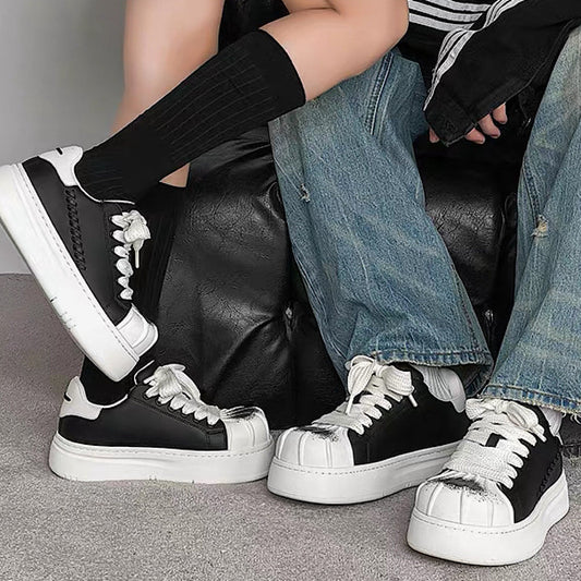 Basic monotone color platform sneakers  HL3236