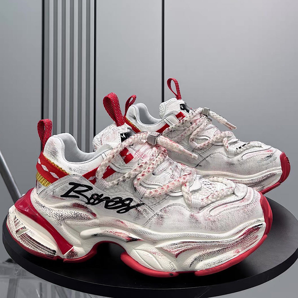 Dirt design upper ride style one point color select platform sneakers