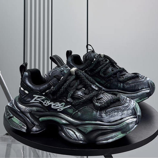 Dirt design upper ride style one point color select platform sneakers  HL3216