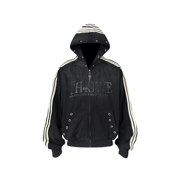 TH4SWE Washed Striped Hooded Jacket