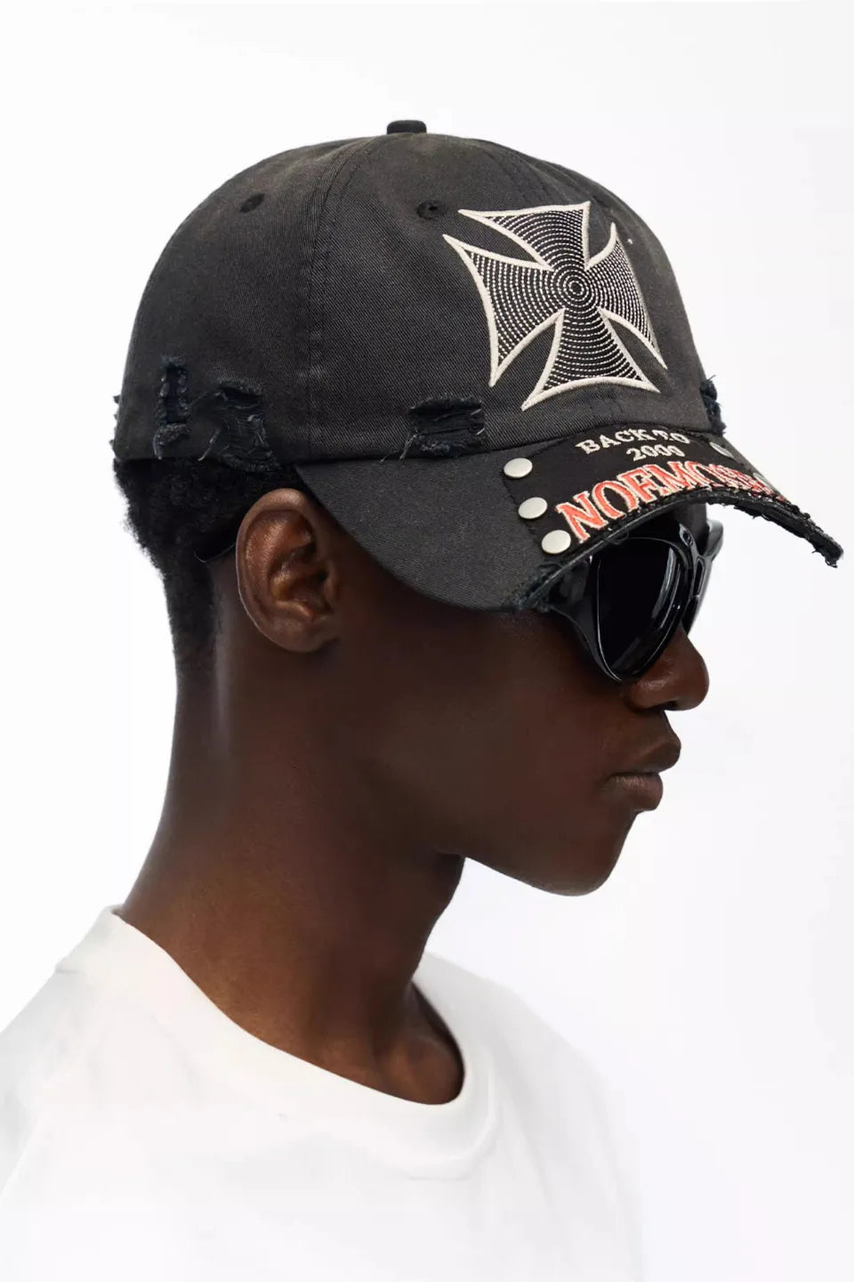 Iron Cross Broken Brim Patch Washed Cap