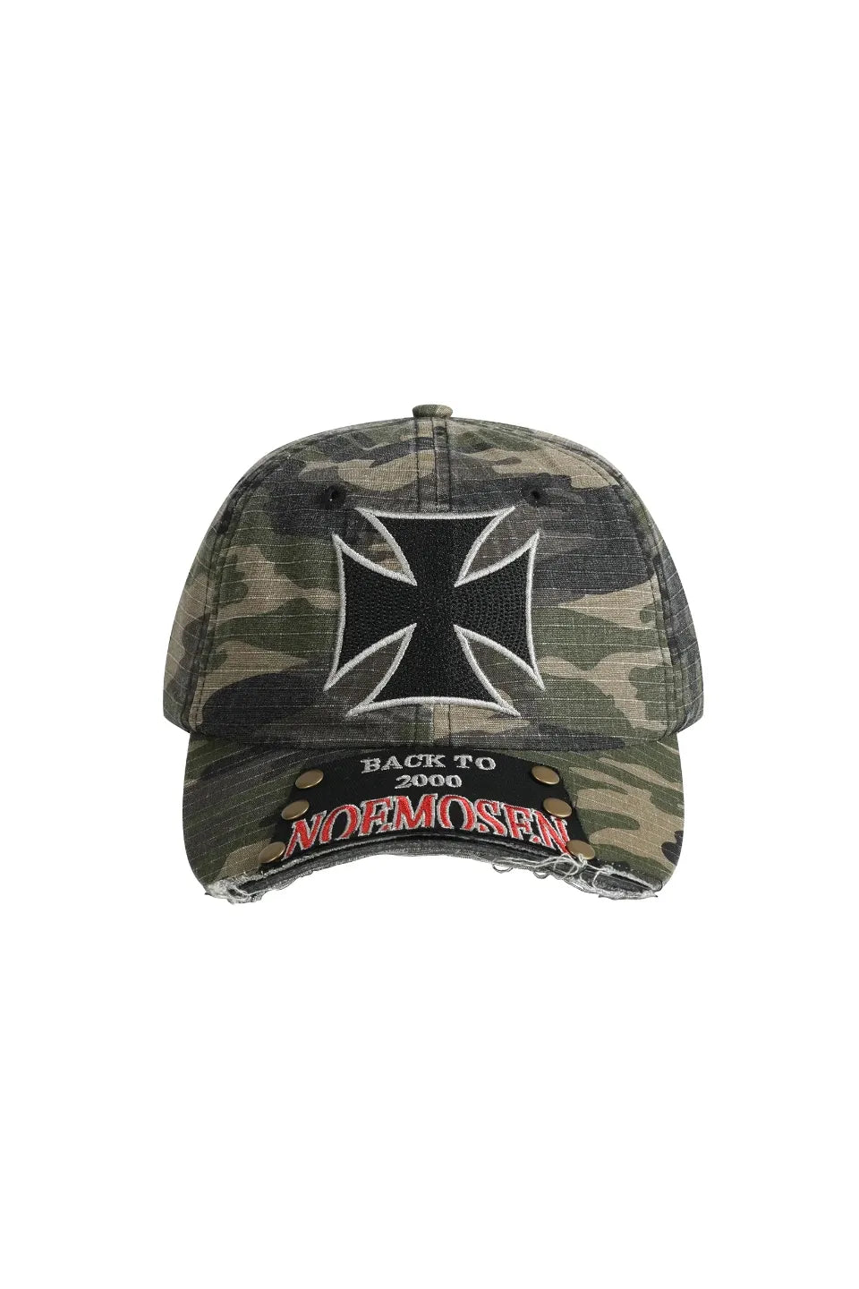 Iron Cross Broken Brim Patch Washed Cap