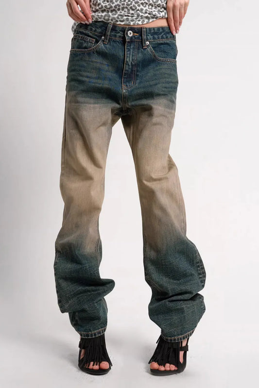 Mud Dyed Gradient Wash Denim