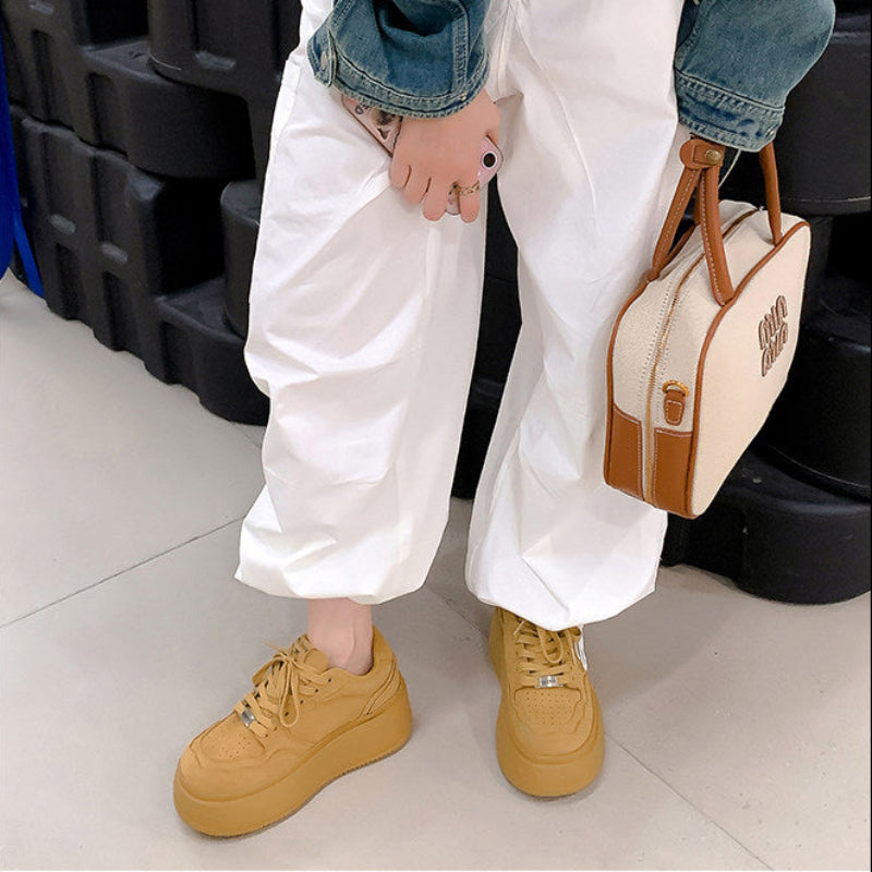 Chunky Sole Lace-Up Sneakers