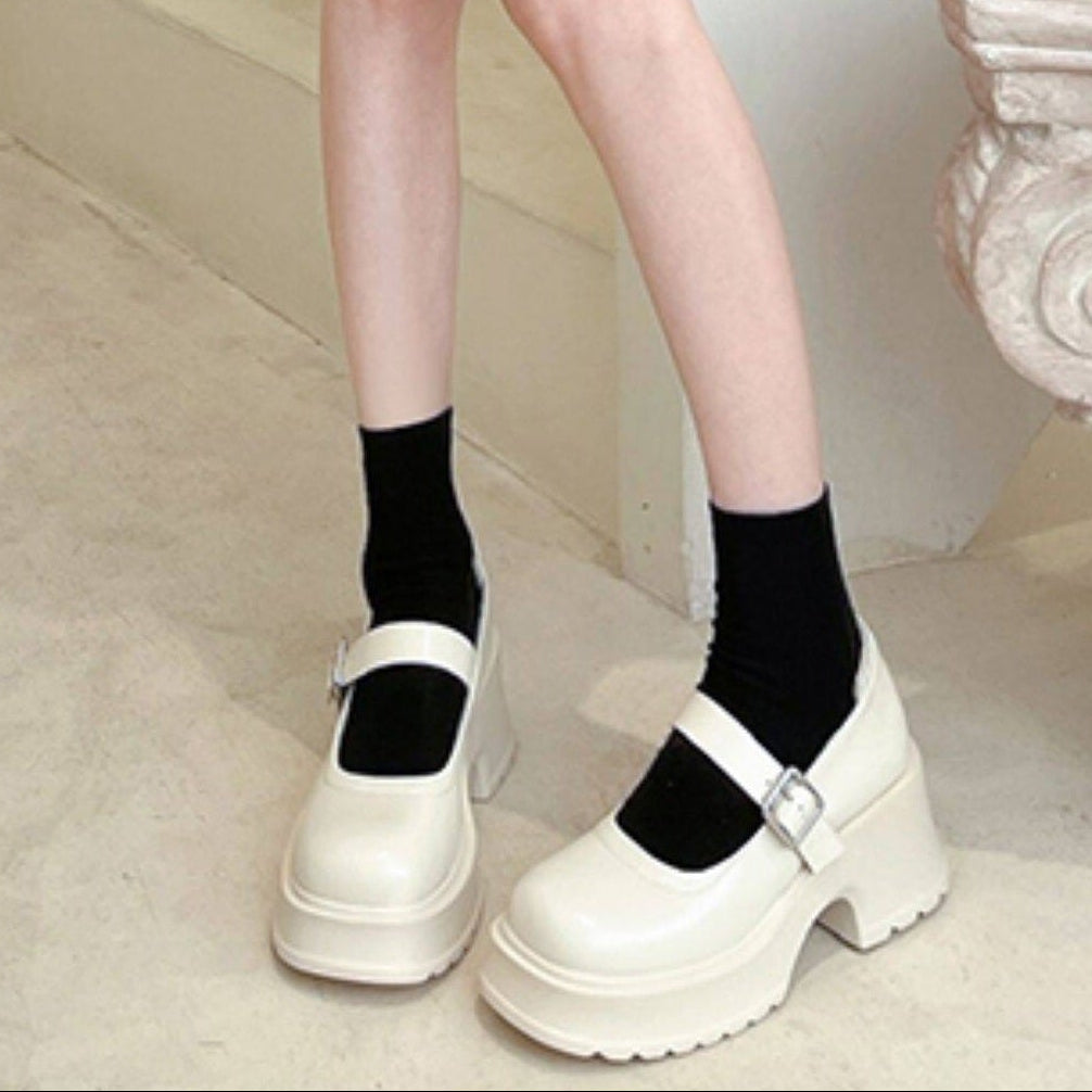 PU Leather Platform Pumps
