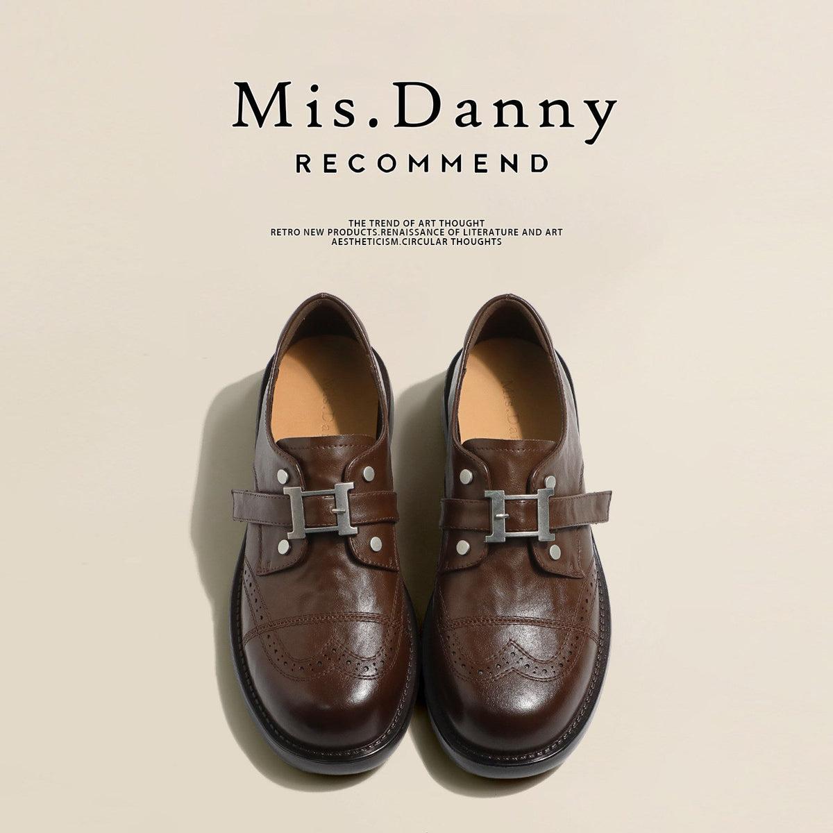 Buckle Strap PU Leather Shoes