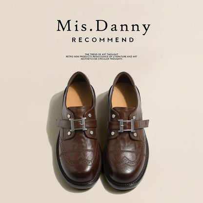 Buckle Strap PU Leather Shoes