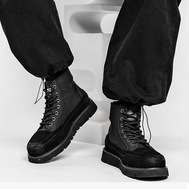 Functional High-Top Lace-Up Boots