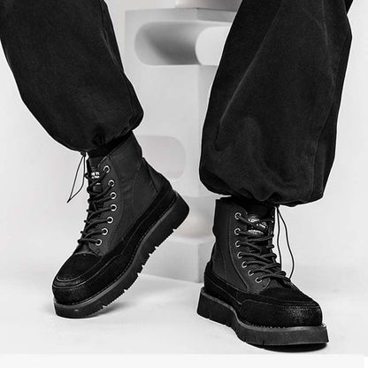 Functional High-Top Lace-Up Boots